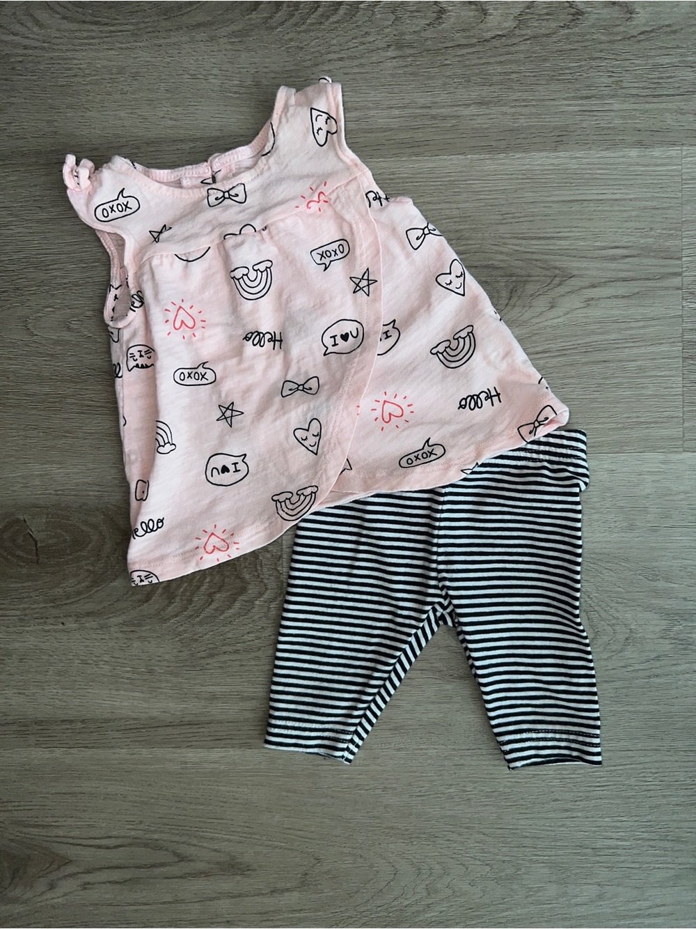 Carters Baby Girl 2 Piece Summer Pink Outfit Size 3 Month